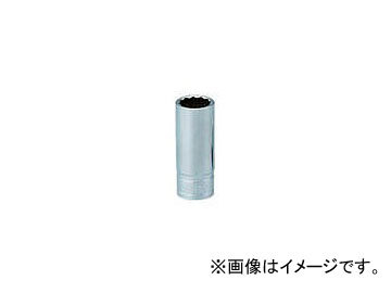 京都機械工具/KTC 9.5sq.セミディープソケット(十二角) 14mm B3M14W(3732088) JAN：4989433130569_画像1