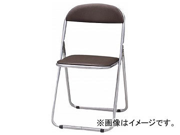 トラスコ中山/TRUSCO 折りたたみパイプ椅子 ウレタンレザーシート貼り ブラウン FC2000TS BR(5125022) JAN:4989999755978