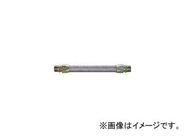 南国フレキ工業/NFK メタルタッチ無溶接式フレキ ニップル鉄 10A×500L NK34010500(2184397) JAN：4582119970901_画像1