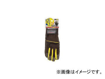 おたふく手袋/OTAFUKU-GLOVE ピーユー・キング ブラック×イエロー M K17BKYLM(4386213) JAN：4970687004362_画像1