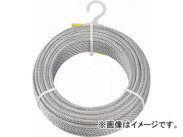 トラスコ中山 メッキ付ワイヤロープ φ8mmX30m CWM-8S30(4891121 トラスコ中山 メッキ付ワイヤロープ φ8mmX30m CWM-8S30(4891121