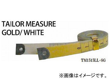 プロマート テーラーメジャー1.5m 余白有 白/ゴールド TM1515LL-SG(4958411)_画像1