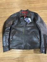 THE FLAT HEAD FN-LJ-HS004 HORSEHIDE GUILTING Single Rider's BLK 38