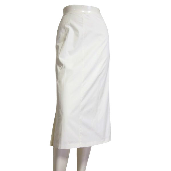 新品/コムサデモード COMME CA DU MODE ロングスカート 表記 M 9号 相当 白 ホワイト レディース 春 夏 ボトムス シンプル コットン 綿混