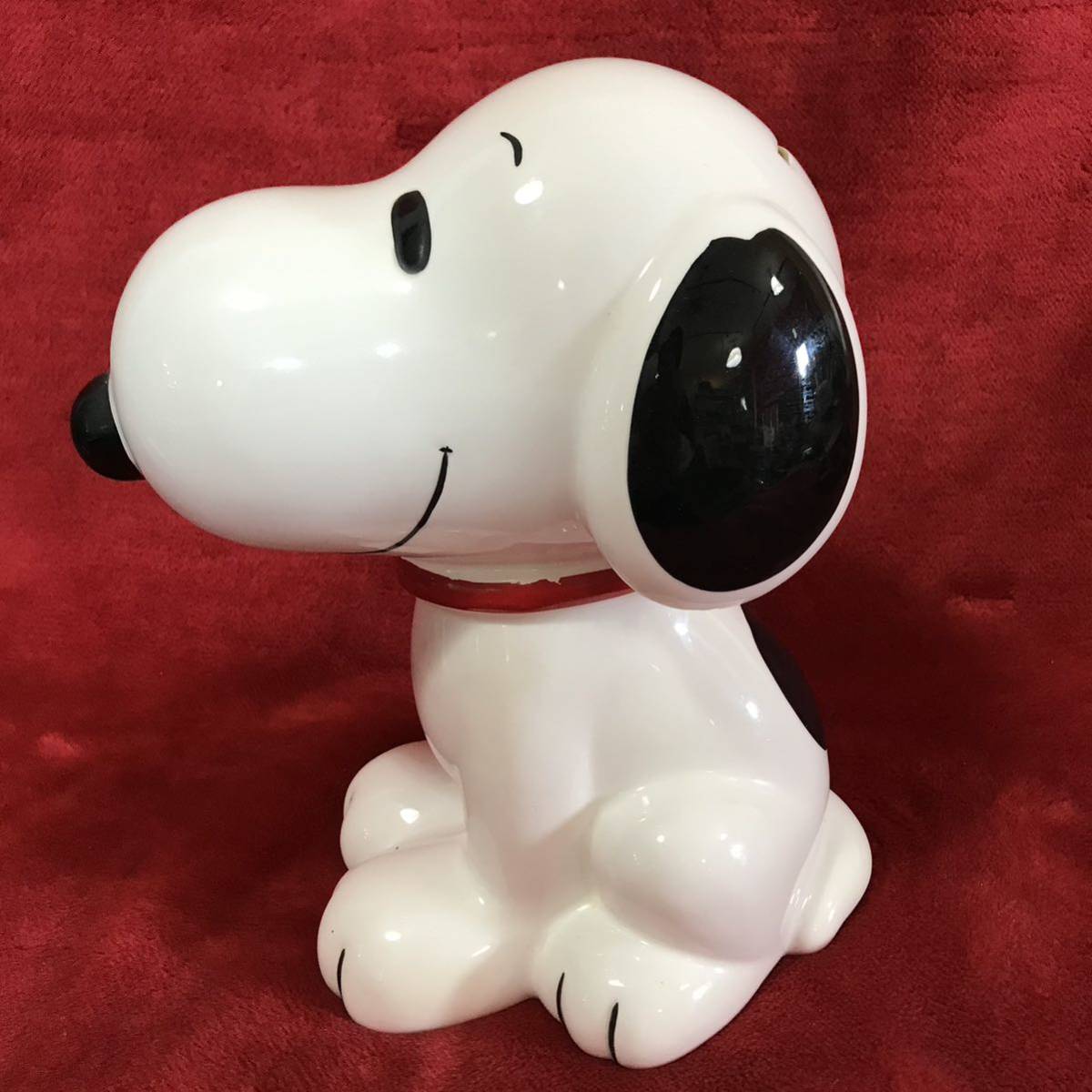 Yahoo!オークション - B9090 SNOOPY スヌーピー 貯金箱 陶器製 PE...