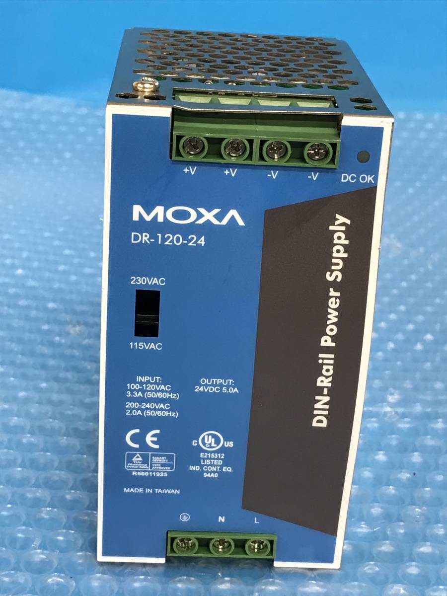 最安 [CK15545] MOXA DR-120-24 DIN-Rail Power Supply 作動未確認