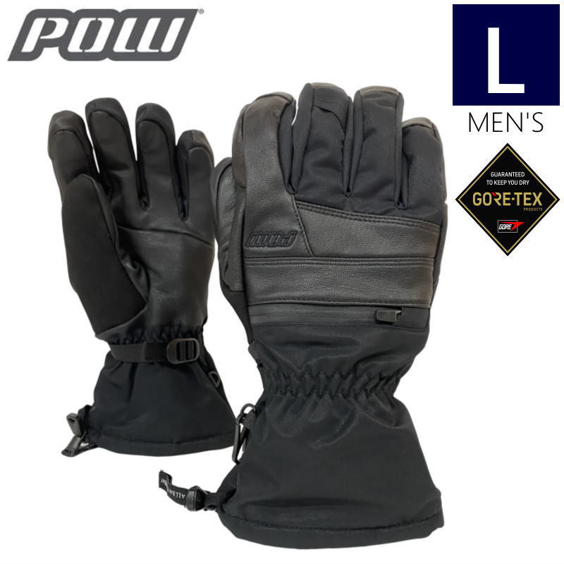 ○22-23 POW TORMENTA GORE-TEX GLOVE カラー:BLACK Lサイズ パウ グローブ スキー スノーボード_画像1