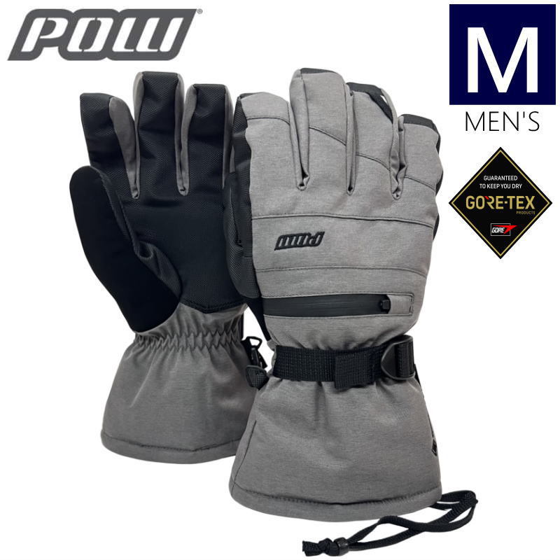 ○22-23 POW WAYBACK GORE-TEX LONG GLOVE（ライナー無） カラー:GREY Mサイズ パウ グローブスキー スノーボード