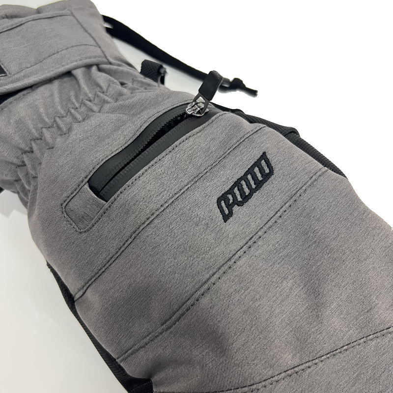 ○22-23 POW WAYBACK GORE-TEX SHORT MITTEN（ライナー無） カラー:GREY Lサイズ パウ グローブスキー スノーボード_画像2