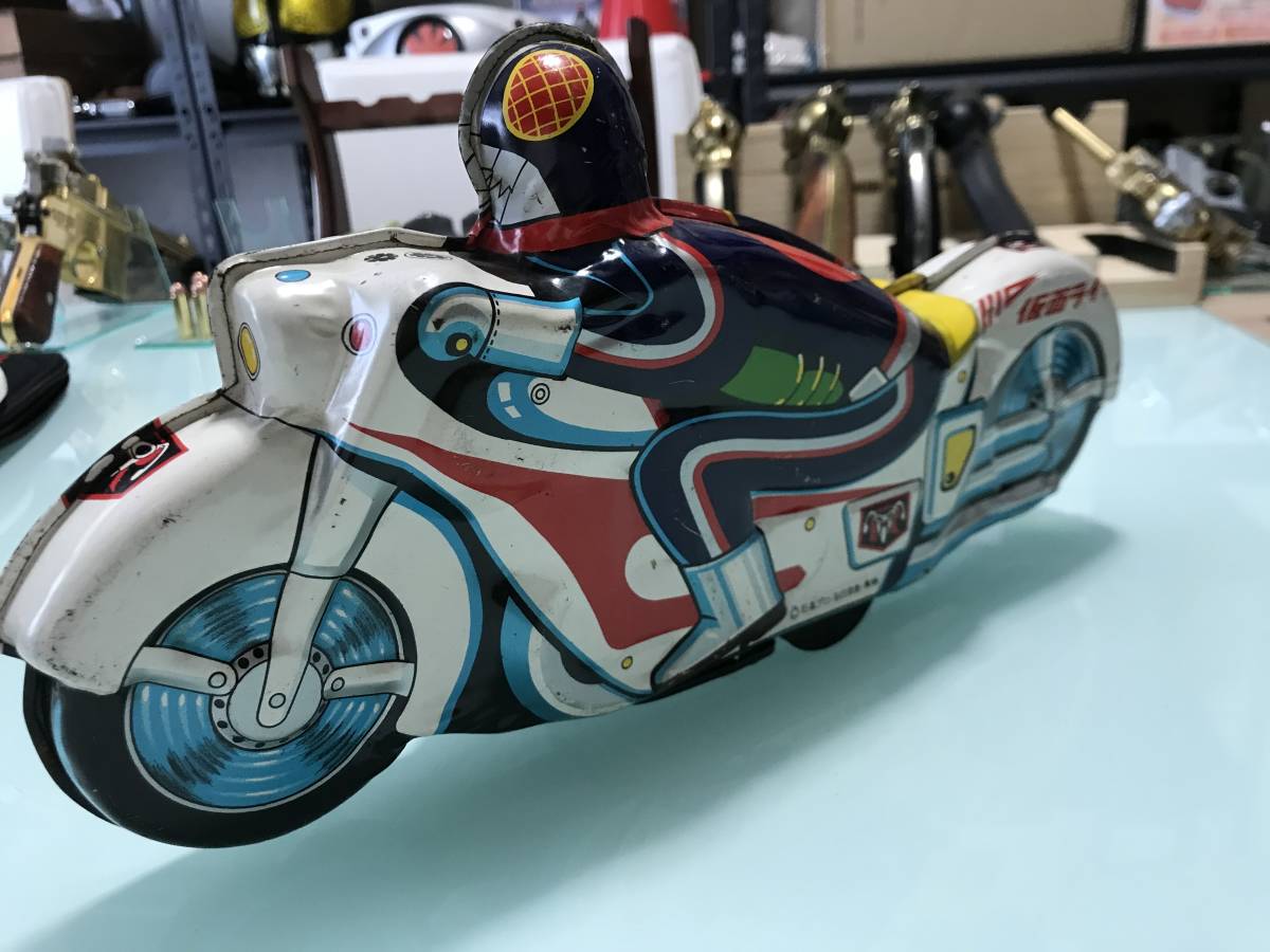  Kamen Rider Cyclone number 1970 period tin plate toy collector . warehouse goods 