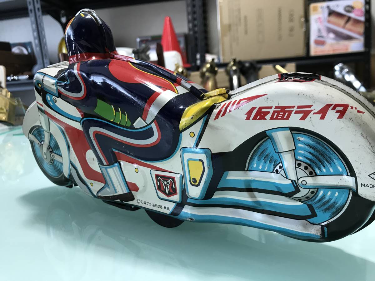  Kamen Rider Cyclone number 1970 period tin plate toy collector . warehouse goods 