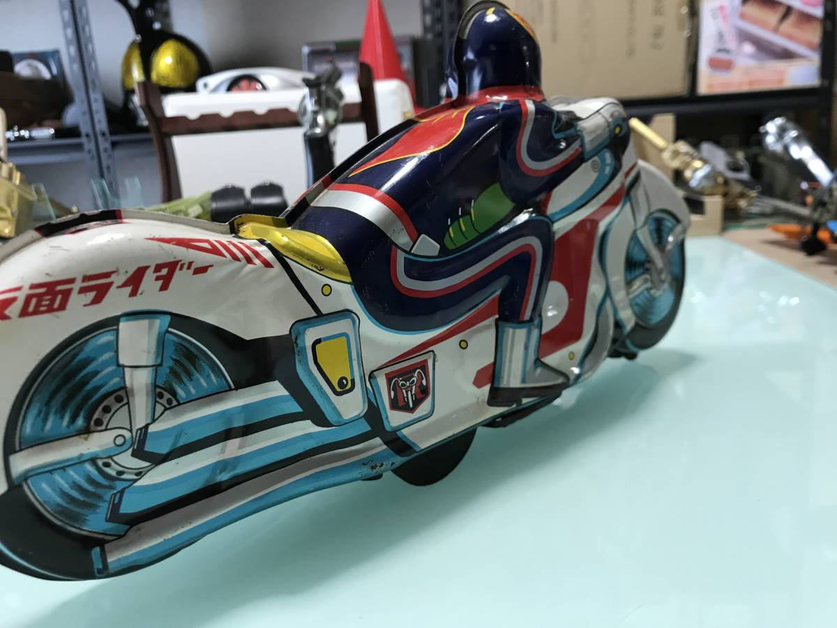  Kamen Rider Cyclone number 1970 period tin plate toy collector . warehouse goods 