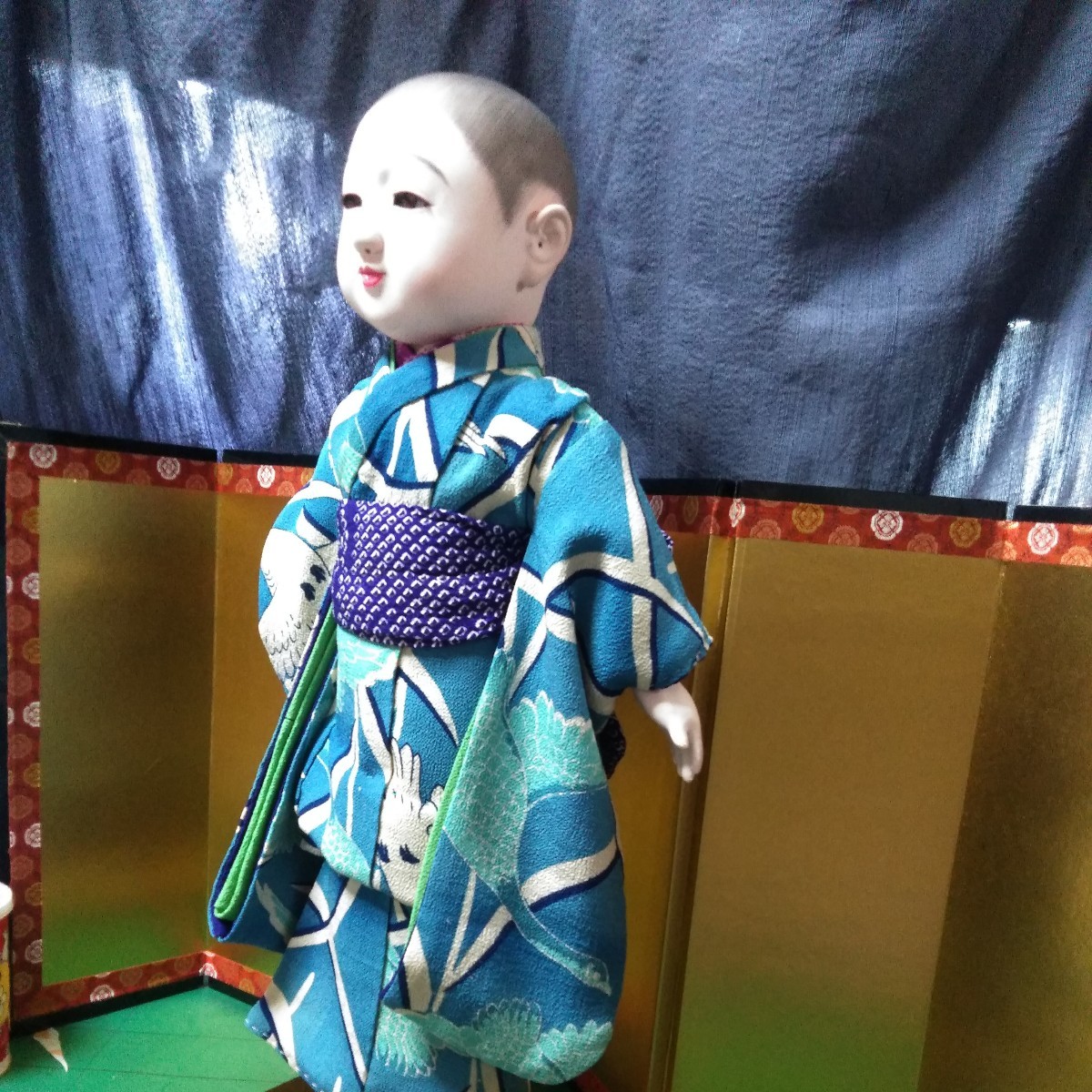 東光の市松さんの男の子に、着物を着せました、とても可愛いお顔です、_画像3
