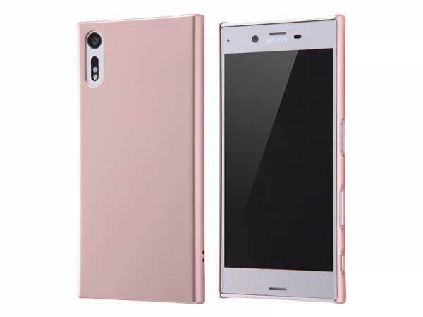 Xperia XZ ハードケース ピンク カバー マット さらさら 硬度2H ストラップホール シンプル 保護 イングレム RT-RXPXZC4-PP_画像1