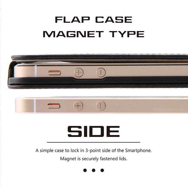 iPhone SE(第1世代) 5s 5 手帳型ケース ホワイト カバー マグネット カードポケット 保護 シンプル イングレム RT-P11SLC4-W_画像5