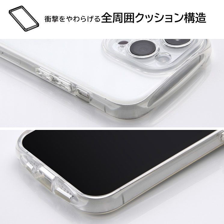 iPhone 14Pro ケース クリア 透明 耐衝撃 TPU ソフトケース ULTIMATE カメラカバー 保護 頑丈 クッション ストラップホール_画像4