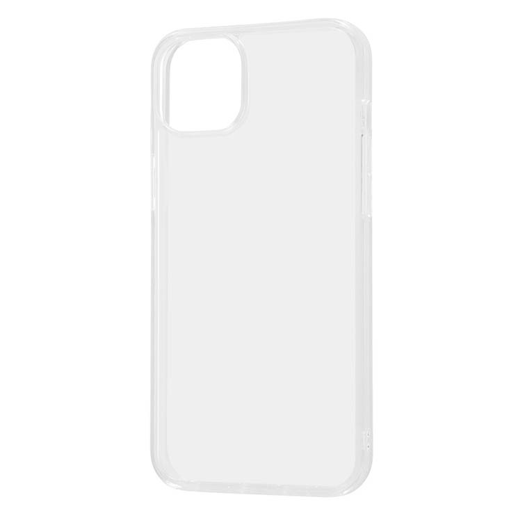 iPhone 14Plus クリア スマホ ケース カバー ガラス ハイブリッド 半透明 マットクリア 耐衝撃 四つ角 エアクッション_画像1