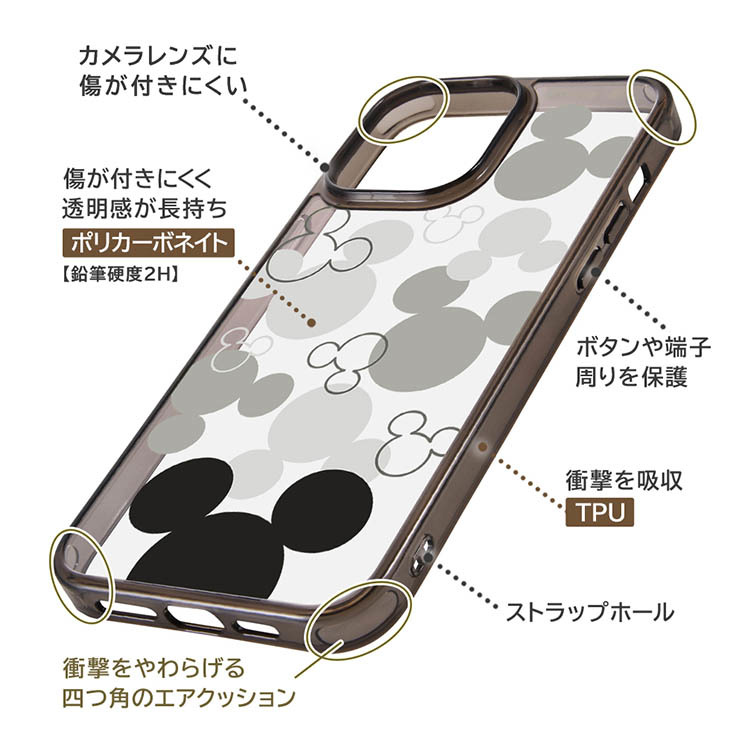 iPhone 14ProMax スマホ ケース カバー ディズニー ミッキーマウス キャラクター グッズ 耐衝撃 頑丈 ストラップホール_画像2