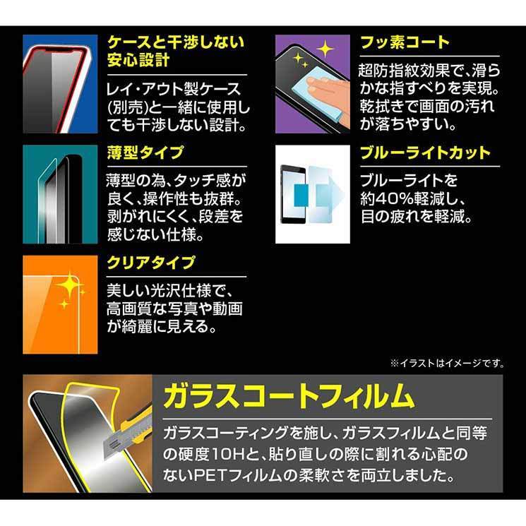 iPhone 13ProMax 液晶画面保護フィルム ブルーライトカット 光沢 スマホフィルム 10H ガラスコート 衝撃吸収 クリア 透明 硬度10H 指紋防止_画像3