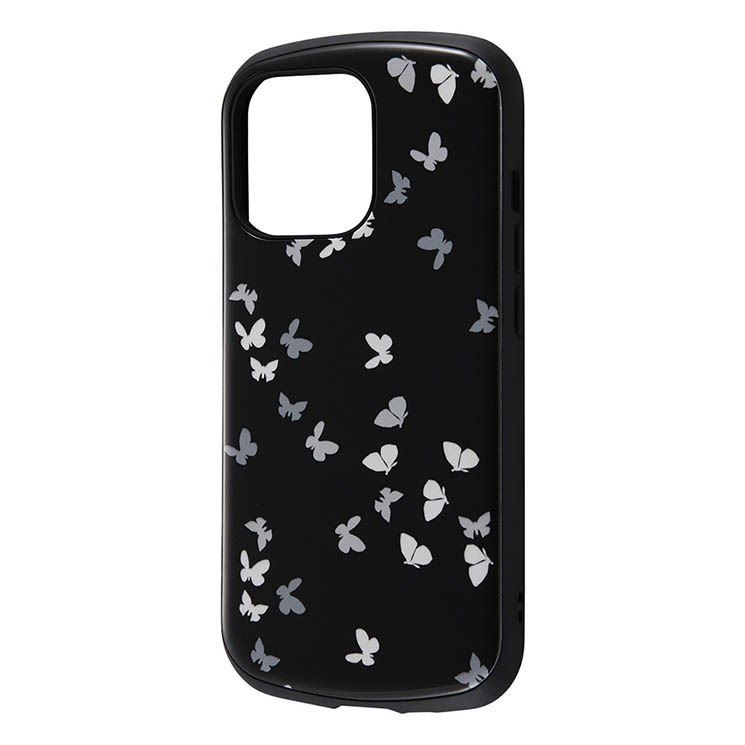iPhone 13Pro ケース 蝶々 ブラック 耐衝撃カバー カメラ 保護 かわいい 可愛い おしゃれ オシャレ シンプル_画像1