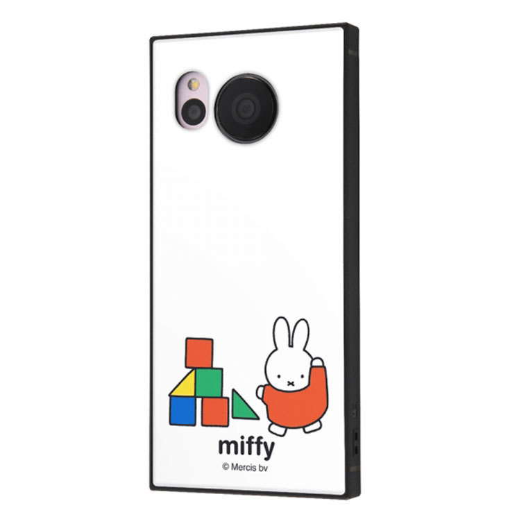 AQUOS sense7 スマホ ケース カバー ミッフィー つみきあそび ホワイト 耐衝撃 ストラップホール エアクッション スクエア Miffy_画像1