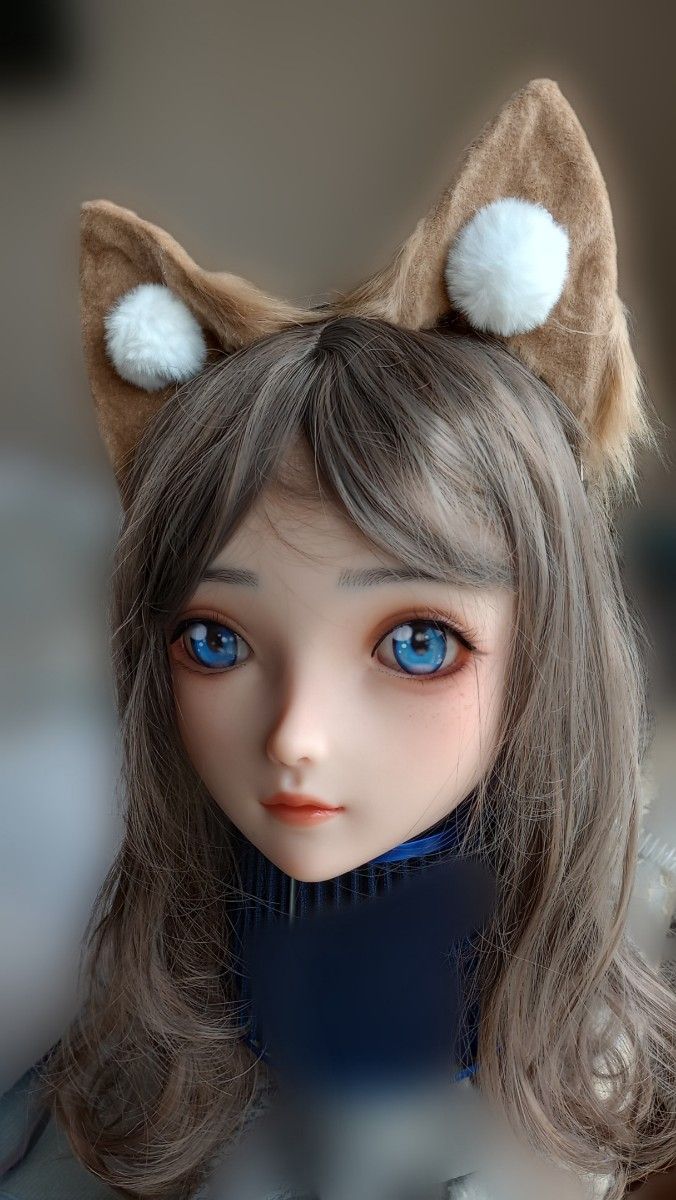 観賞用リアルドール 2.5次元ケモ耳ヘッド 新品 TPEではありません