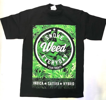 BH22)PRO TEAM SMOKE WEED EVERYDAYプリント Tシャツ半袖/BLK/LA/2XL/大きいサイズ/ヘビー/HIPHOP/B系