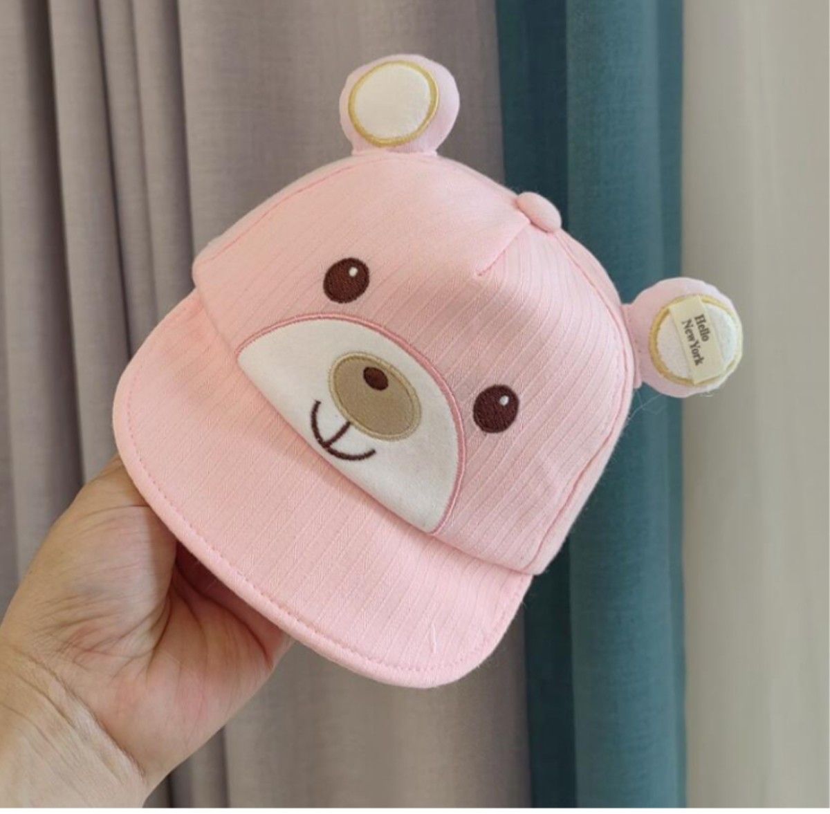 ベビーキャップ　帽子　ピンク　韓国子供服