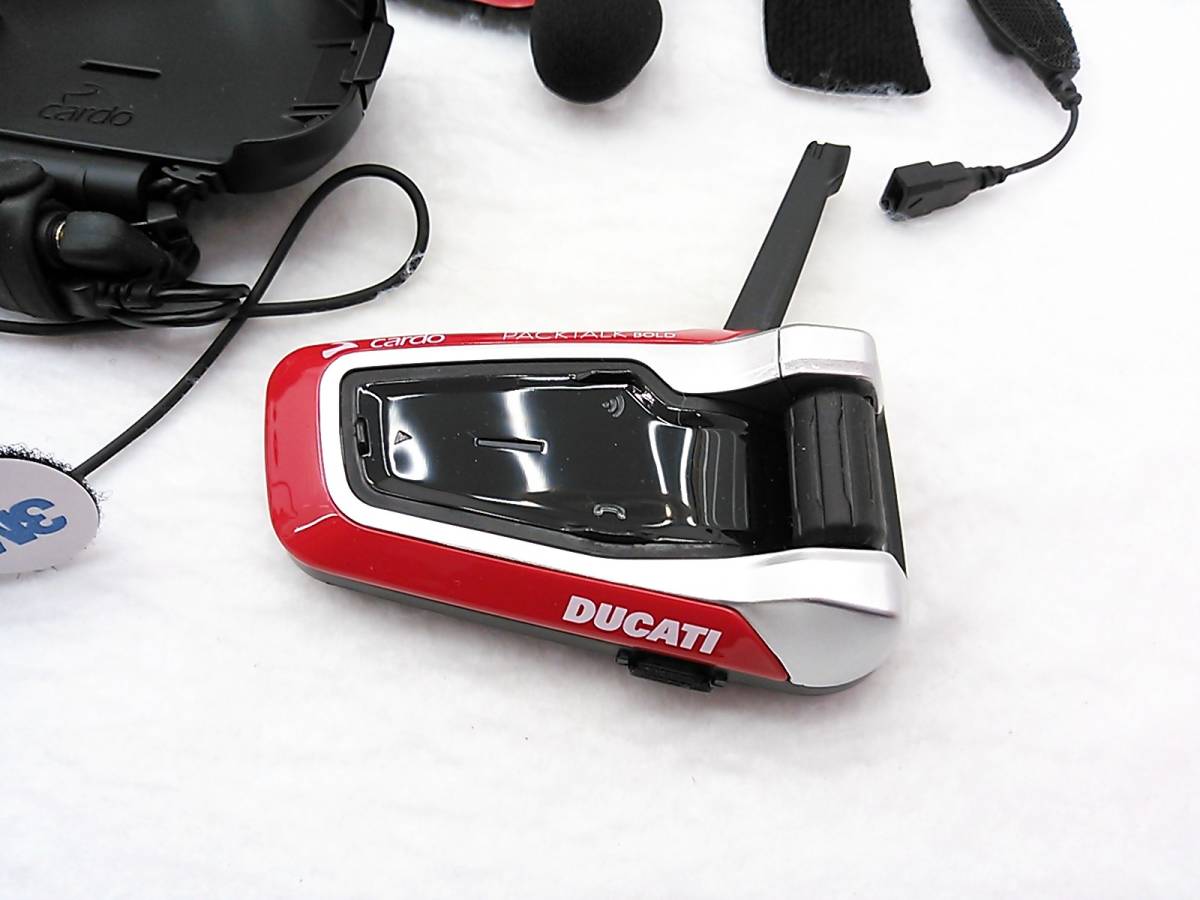 【送料無料】使用極わずか 美品 Ducati仕様 cardo カルド PACKTALK BOLD Bluetooth インカム ドゥカティ_画像2