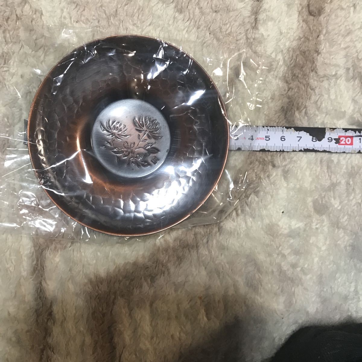 未使用品！純銅製　五君子　茶箕　茶托　揃_画像7