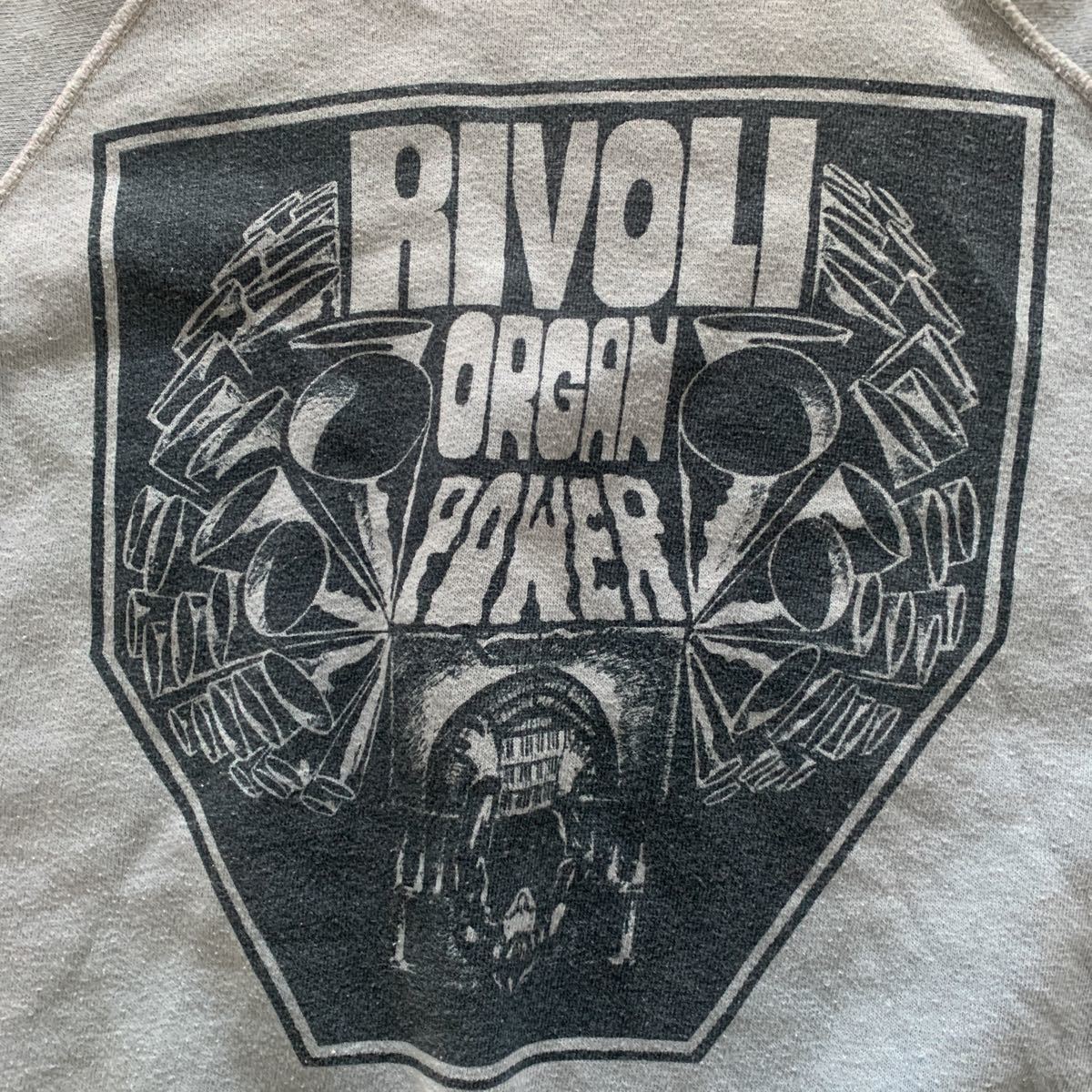 1970s【vintage】Rivoli Theatre Organ Power Front and Back Print 半袖スウェット おそらくUSA製_画像2