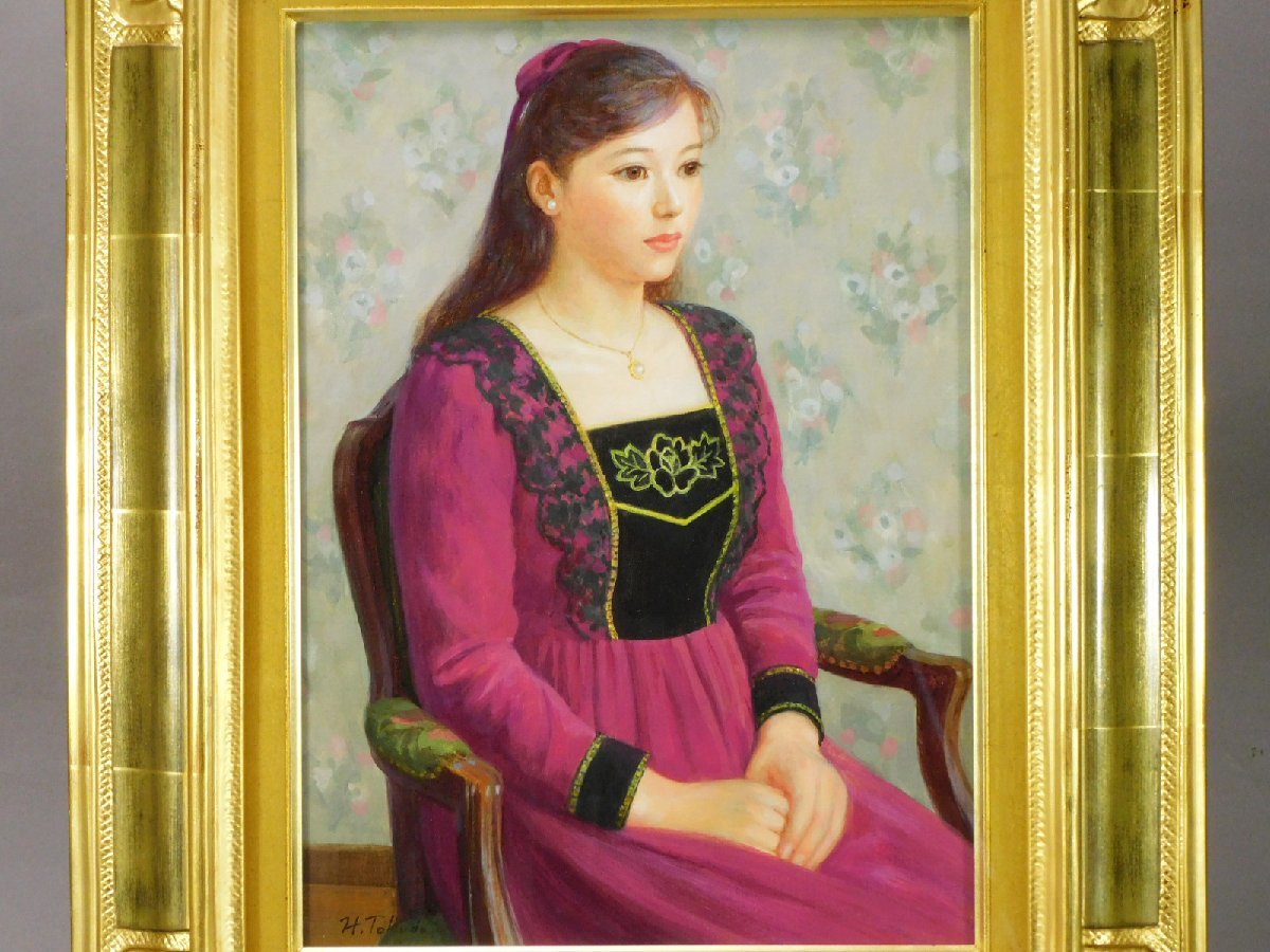  virtue rice field . line flower. costume ( beauty picture )P8 oil painting frame white day . member s23040305