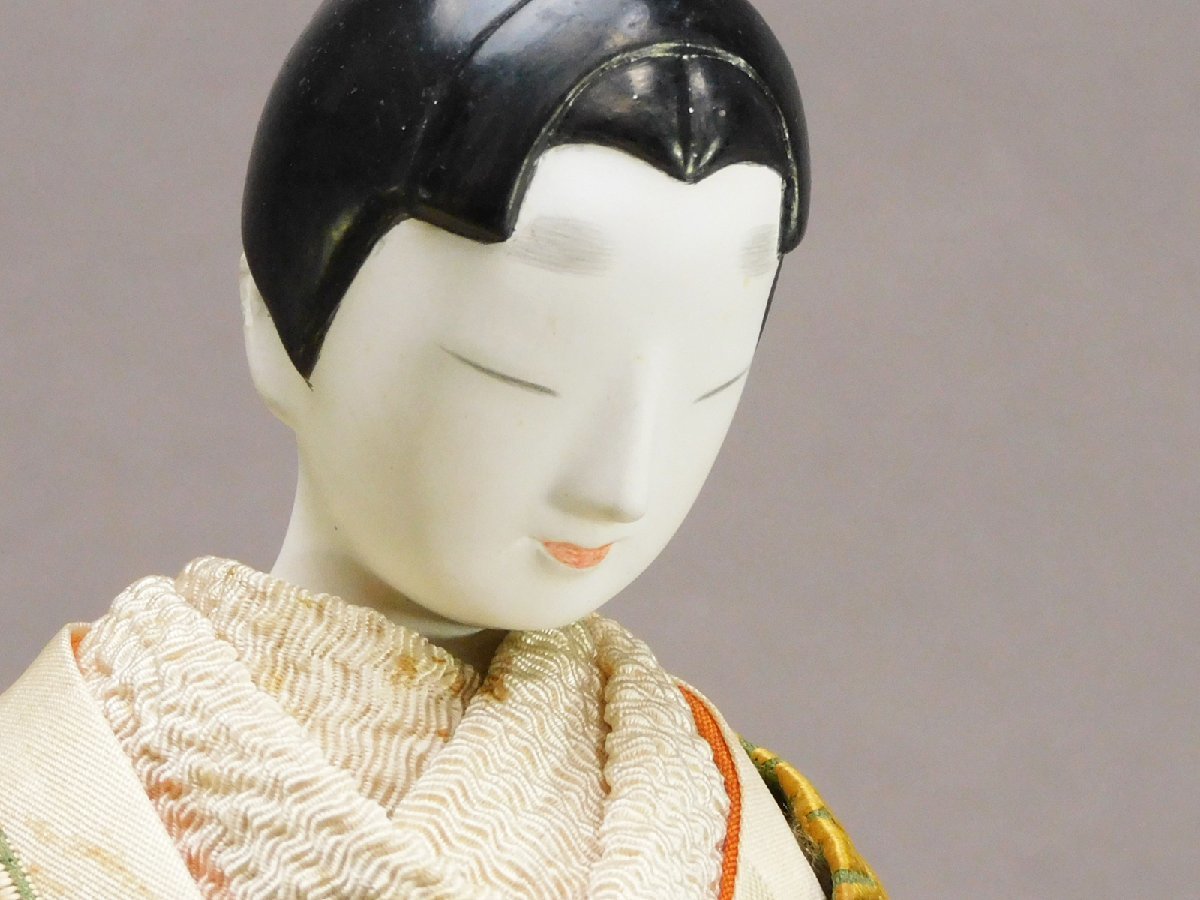 松本波 京人形師 壽 着物美人 時代布裂使用 創作衣装人形 共箱 日本工芸展 長期保管品n23041601_画像4