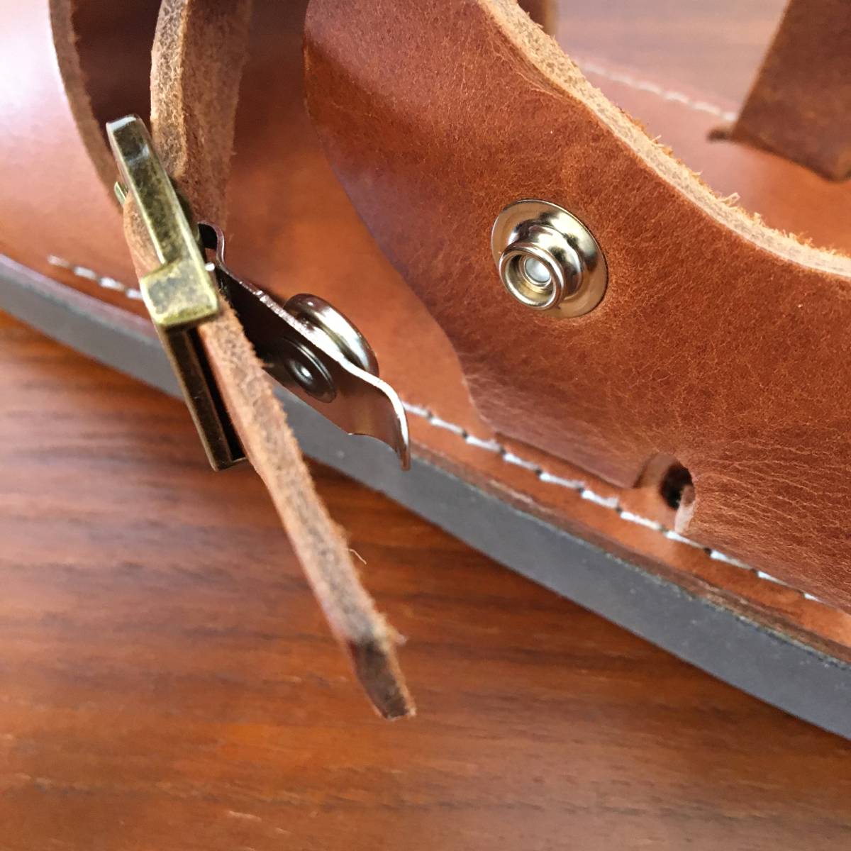 26.0cm * Organic handloom органический руль -mGURKHAg LUKA Brown кожа сделано в Японии Japan обувь сандалии ( новый товар )( быстрое решение )( стандартный товар )