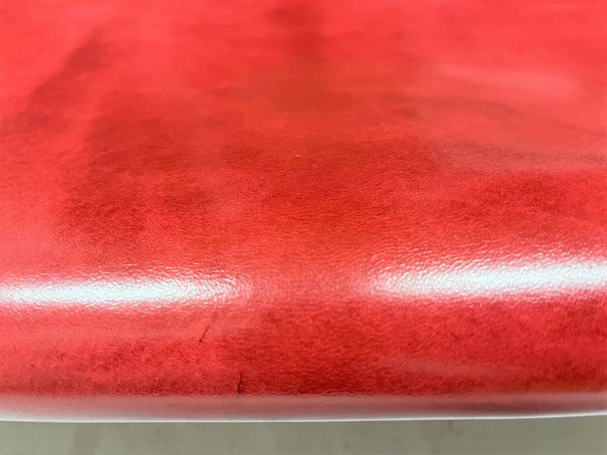 シープフルベジタブルハンドグレーズフランスレザー生地磨いた透明なツヤと温かみのあるクラフト・工芸・手芸革材料 赤