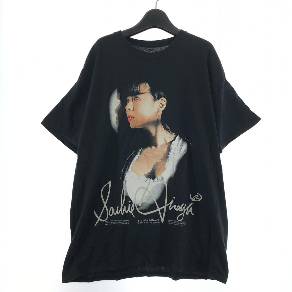 【中古】Rie Sato × Sachie Hiraga 21SS シルクスクリーンプリントTシャツ サイズXL ブラック 平賀さち枝[240017554915]