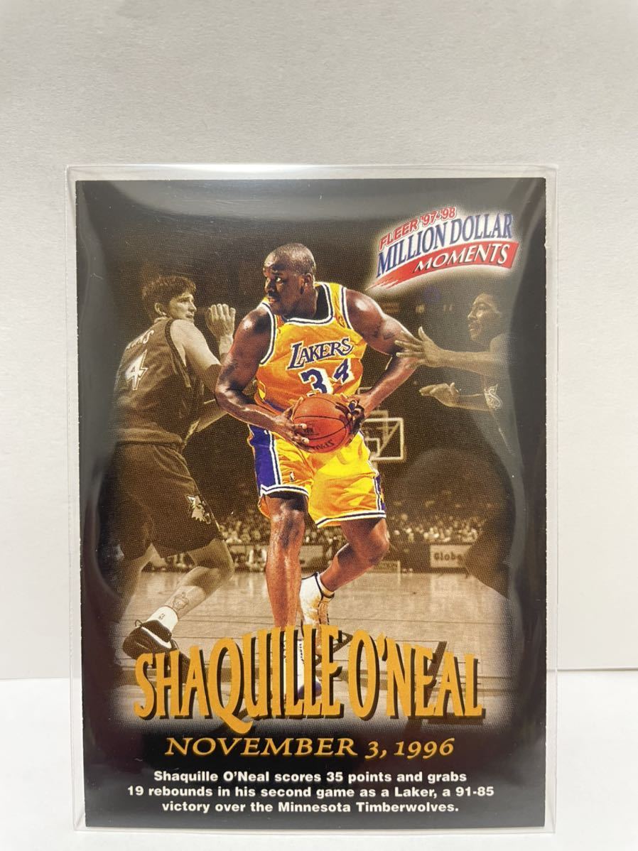 NBAカード　シャキール・オニール(シャック) SHAQUILLE O’NEAL FLEER ‘97-‘98 MILLION DOLLAR MOMENTS 19 of 50【レイカーズ時代】