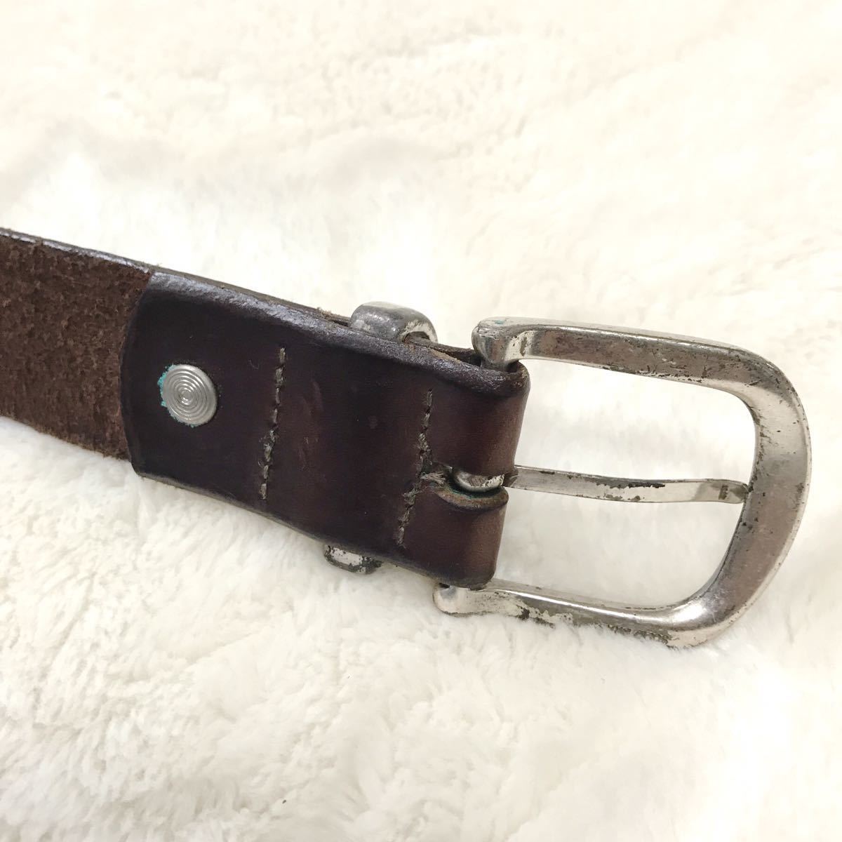 Patagonia パタゴニア ベルト レザー ブラウン シルバー Patagonia パタゴニア ベルト レザー ブラウン シルバー