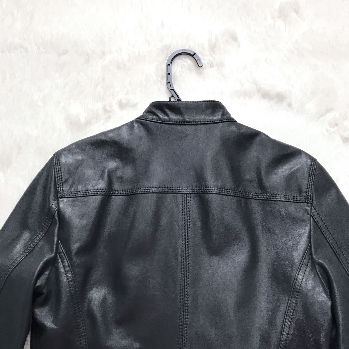 美品 MICHEAL KORS シングル レザージャケット ライダース ブラック