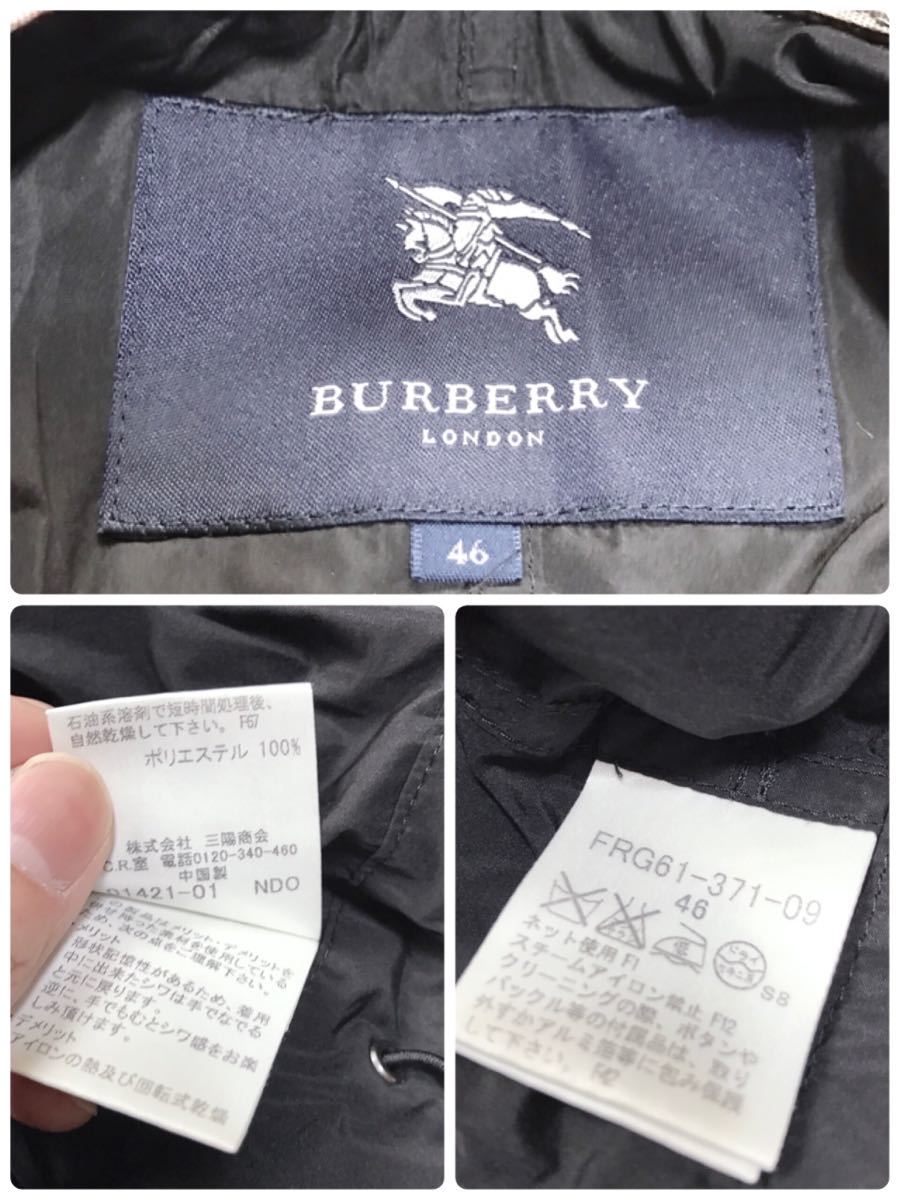 美品 大きいサイズ 3L BURBERRY ナイロンジャケット ブラック 黒 バーバリー_画像10