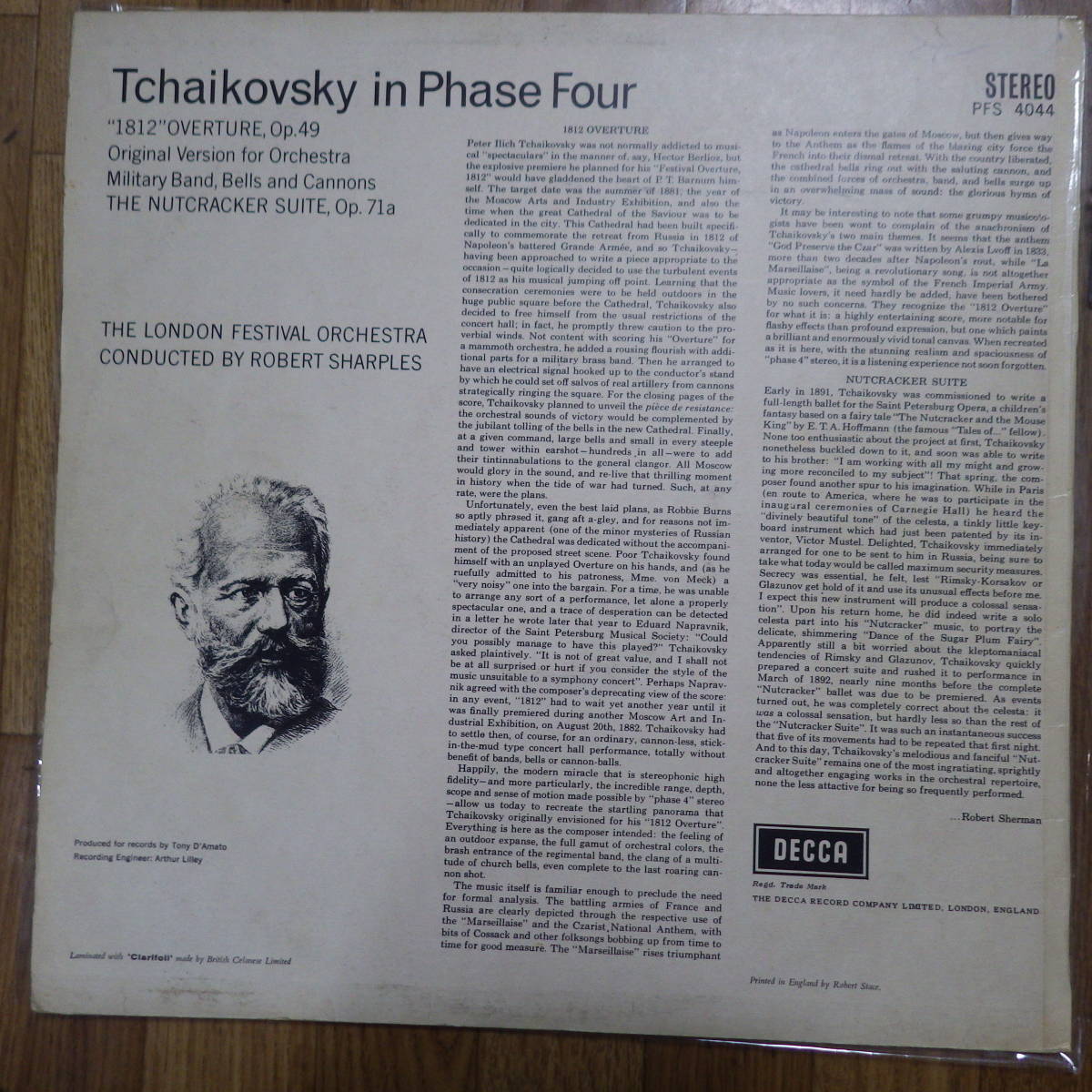 英DECCA PFS4044 R・シャープルズ・ロンドン祝祭管／Tchaikovsky in Phase Four 1812 くるみ割り人形組曲 P4S 中溝赤白盤_画像2