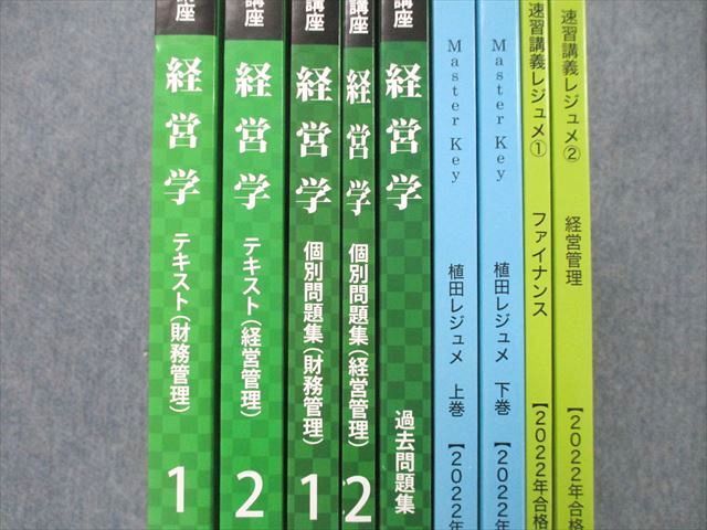 UG25-030CPA会計学院 公認会計士講座 経営学 財務/経営管理/速習講義レジュメ等 2022年合格目標テキストセット 計13冊 ★ 00 L4D_画像2