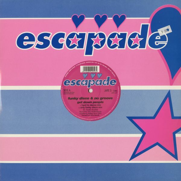 試聴 Funky Disco & Nu Groove - Get Down People [12inch] Escapade UK 1994 House_画像1