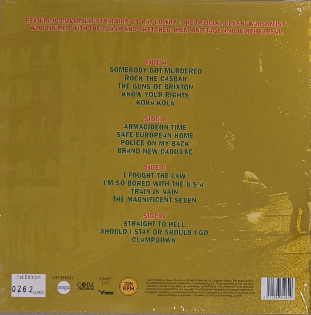The Clash - Combat Rockers - The Legendary Broadcast From The US Festival San Bernadino 1983 限定10インチ二枚組アナログ・レコード _画像2