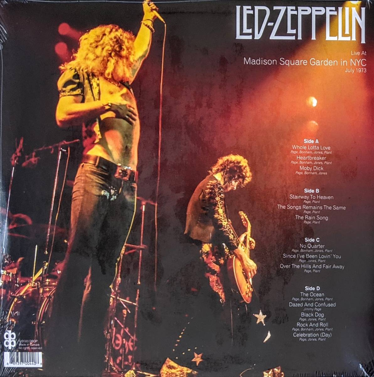 Led Zeppelin レッド・ツェッペリン - Live At Madison Square Garden In NYC July 1973 限定二枚組アナログ・レコード_画像2