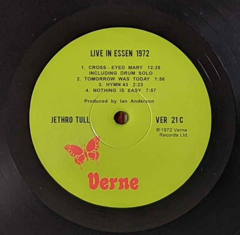 Jethro Tull ジェスロ・タル - Live In Essen 1972 ボーナス・トラック１曲(Tokyo Live)収録限定二枚組アナログ・レコード