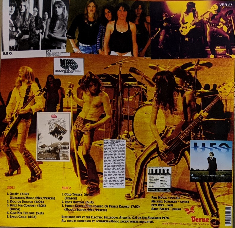 UFO Featuring Michael Schenker - Live At The Electric Ballroom, Atlanta, USA, 5th November 1974 限定アナログ・レコード