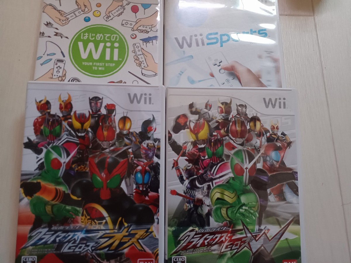 Wii　仮面ライダー クライマックスヒーローズW オーズ 4本セット　動作品