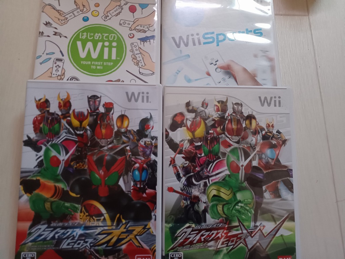 Wii　仮面ライダー クライマックスヒーローズW オーズ 4本セット　動作品　ソフト