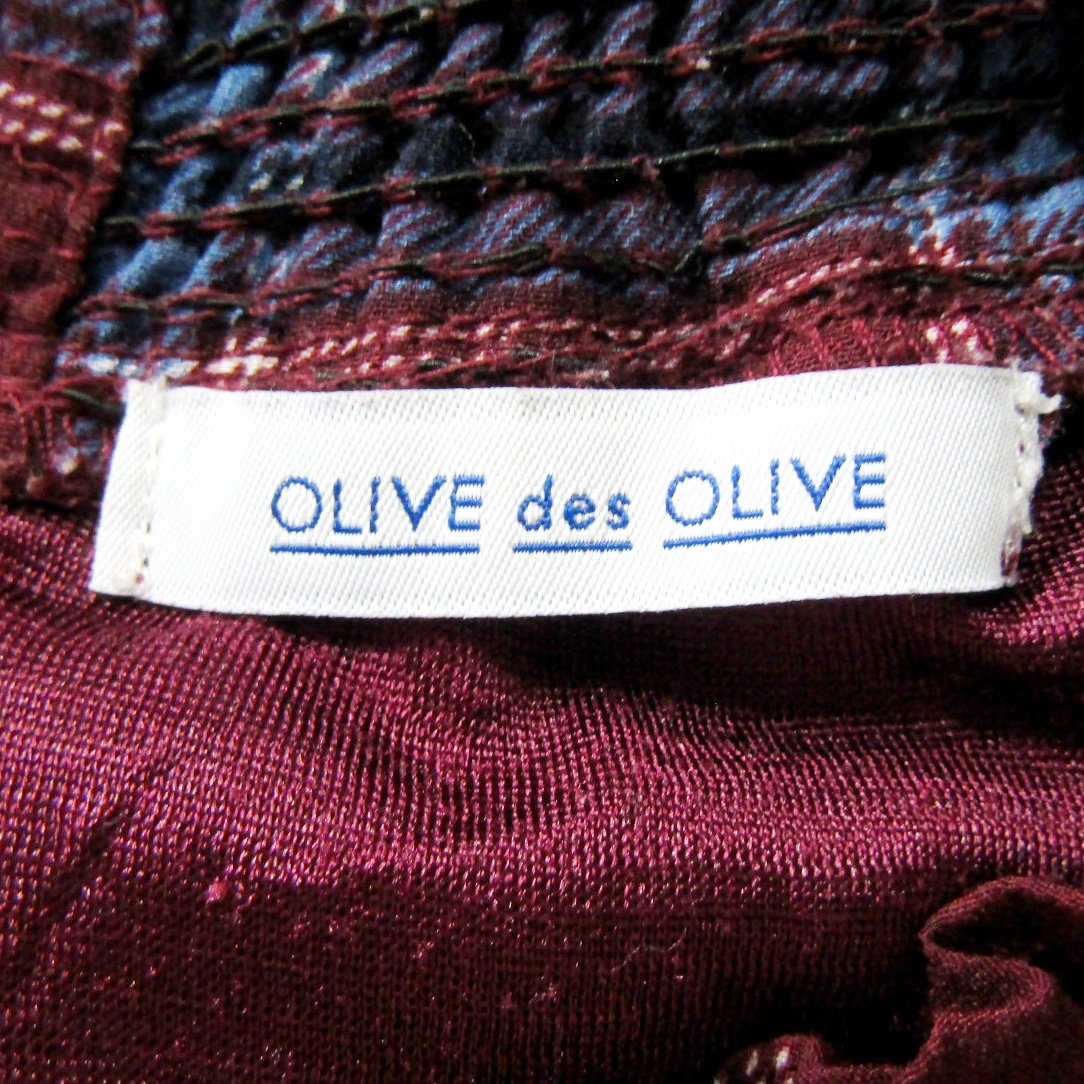 OLIVE des OLIVEオリーブ・デ・オリーブ　シャーリングネックブラウス_画像7